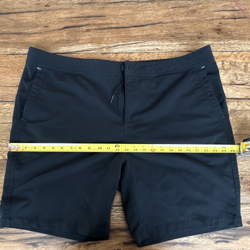 Zella Men's Black Flat Front Shorts 8in Inseam Pockets Button Zip XL - Picture 6 of 7